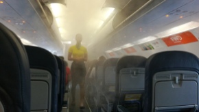 Dust on the plane to Puerto Princesa