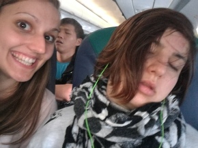 Schnagler is having a deep sleep on the plane